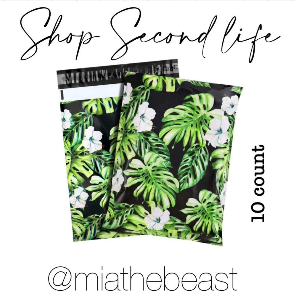 3/$20📦 10 tropical print polymailers - 10”x13” + FREE stickers